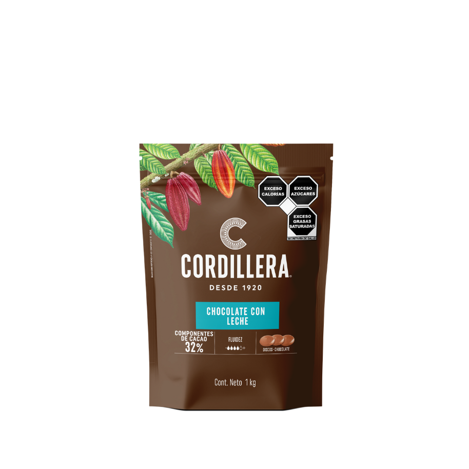Cobertura Cordillera Leche 32% Cacao 1KG