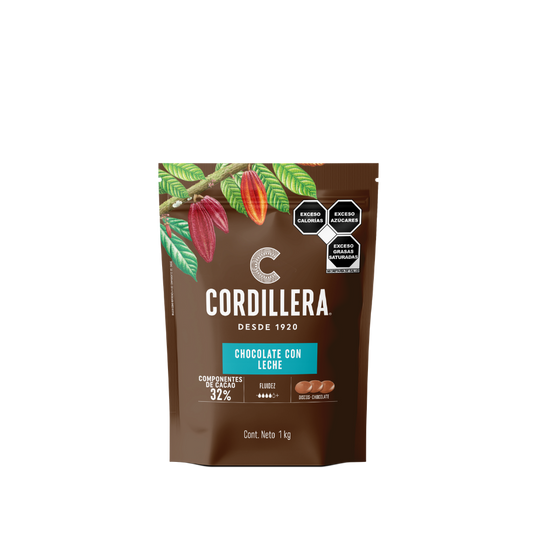 Cobertura Cordillera Leche 32% Cacao 1KG