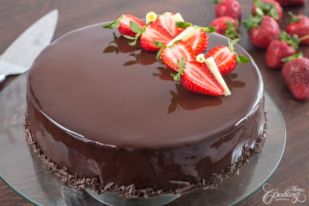 Pastel Espejo de Chocolate