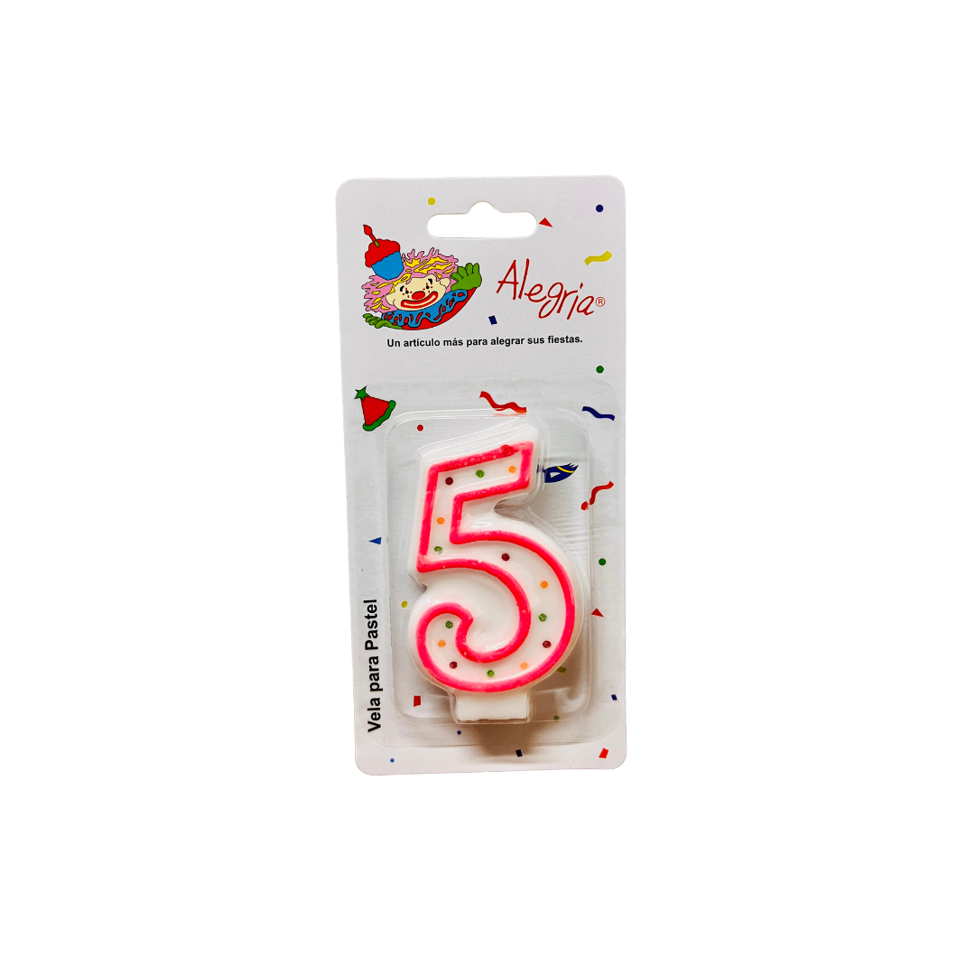 Vela Alegria Confetti Rosa