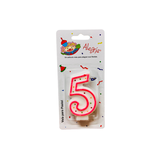 Vela Alegria Confetti Rosa